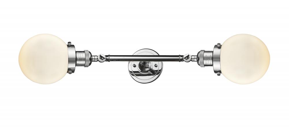 Beacon - 2 Light - 6 inch - Polished Chrome - Adjustable Bath Vanity Light