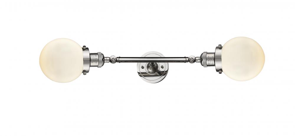 Beacon - 2 Light - 6 inch - Polished Nickel - Adjustable Bath Vanity Light