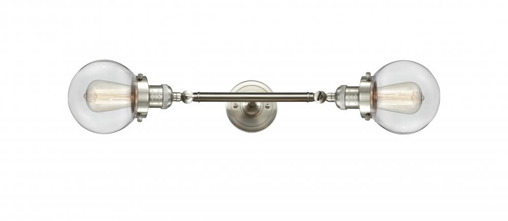 Beacon - 2 Light - 6 inch - Brushed Satin Nickel - Adjustable Bath Vanity Light