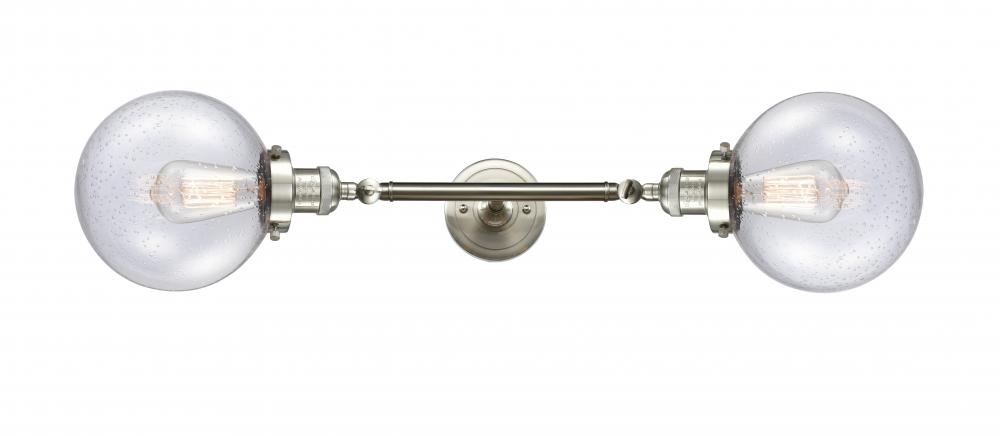 Beacon - 2 Light - 8 inch - Brushed Satin Nickel - Adjustable Bath Vanity Light