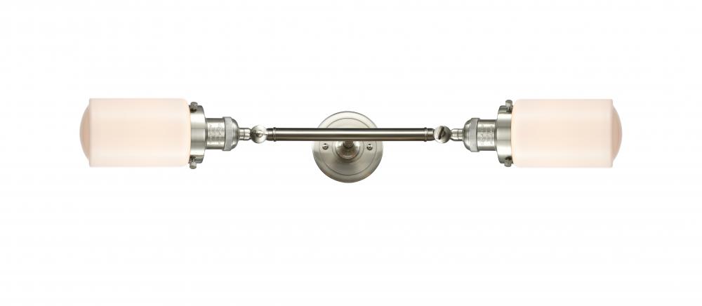 Dover - 2 Light - 5 inch - Brushed Satin Nickel - Adjustable Bath Vanity Light