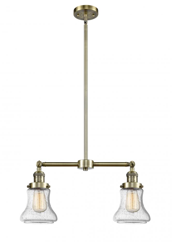 Bellmont - 2 Light - 21 inch - Antique Brass - Stem Hung - Adjustable Island Light