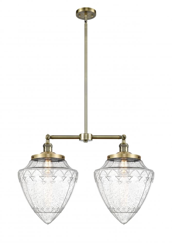 Bullet - 2 Light - 24 inch - Antique Brass - Stem Hung - Adjustable Island Light
