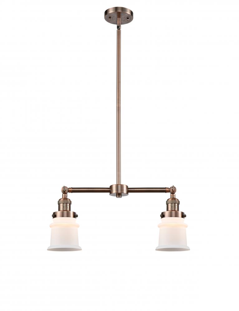 Canton - 2 Light - 21 inch - Antique Copper - Stem Hung - Adjustable Island Light