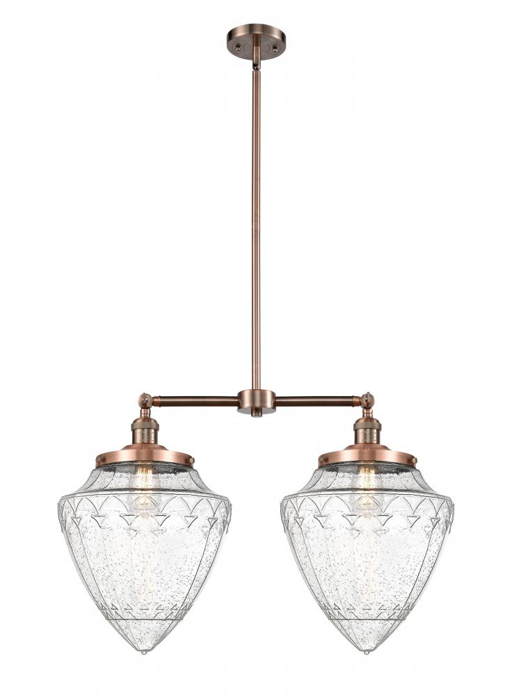 Bullet - 2 Light - 24 inch - Antique Copper - Stem Hung - Adjustable Island Light