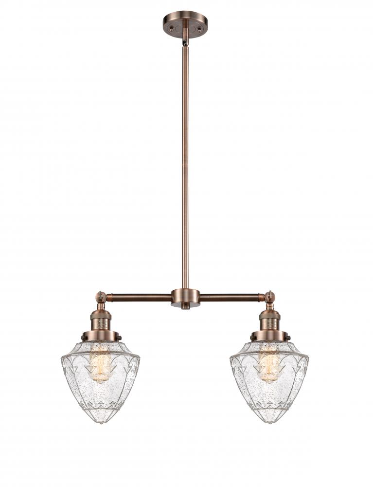 Bullet - 2 Light - 24 inch - Antique Copper - Stem Hung - Adjustable Island Light