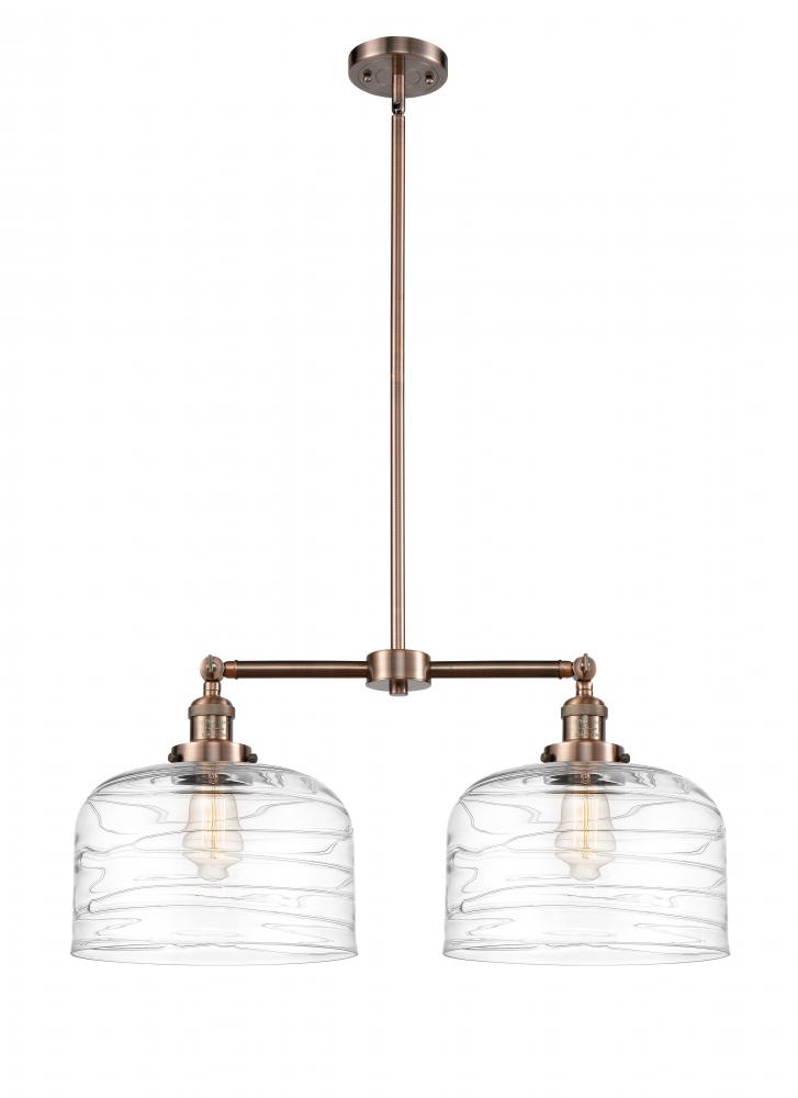 Bell - 2 Light - 21 inch - Antique Copper - Stem Hung - Adjustable Island Light