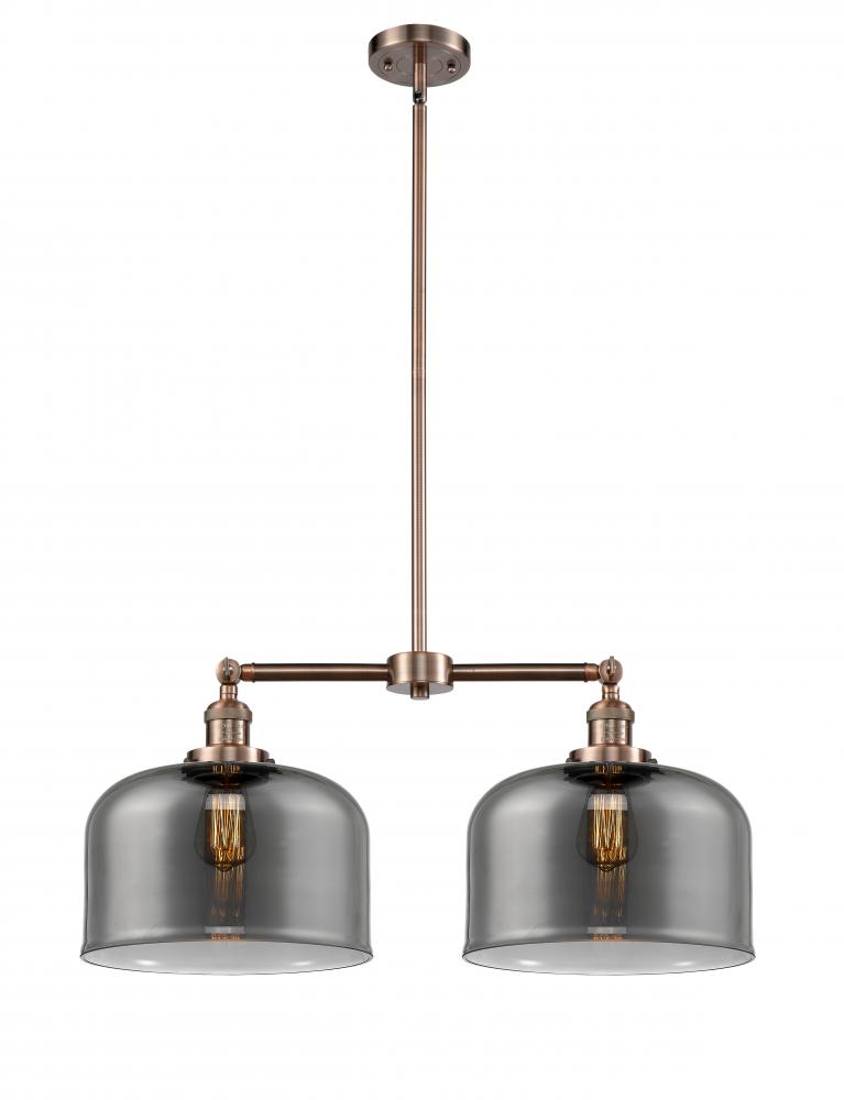 Bell - 2 Light - 21 inch - Antique Copper - Stem Hung - Adjustable Island Light