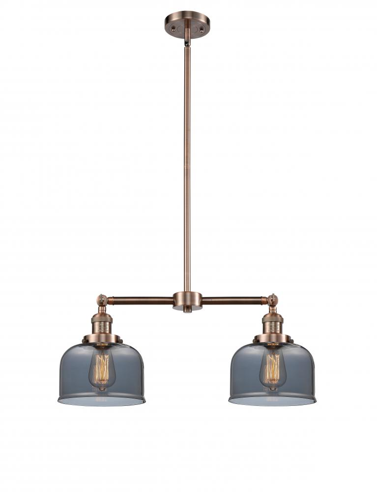 Bell - 2 Light - 21 inch - Antique Copper - Stem Hung - Adjustable Island Light