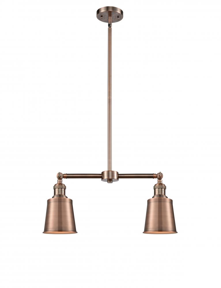 Addison - 2 Light - 21 inch - Antique Copper - Stem Hung - Adjustable Island Light