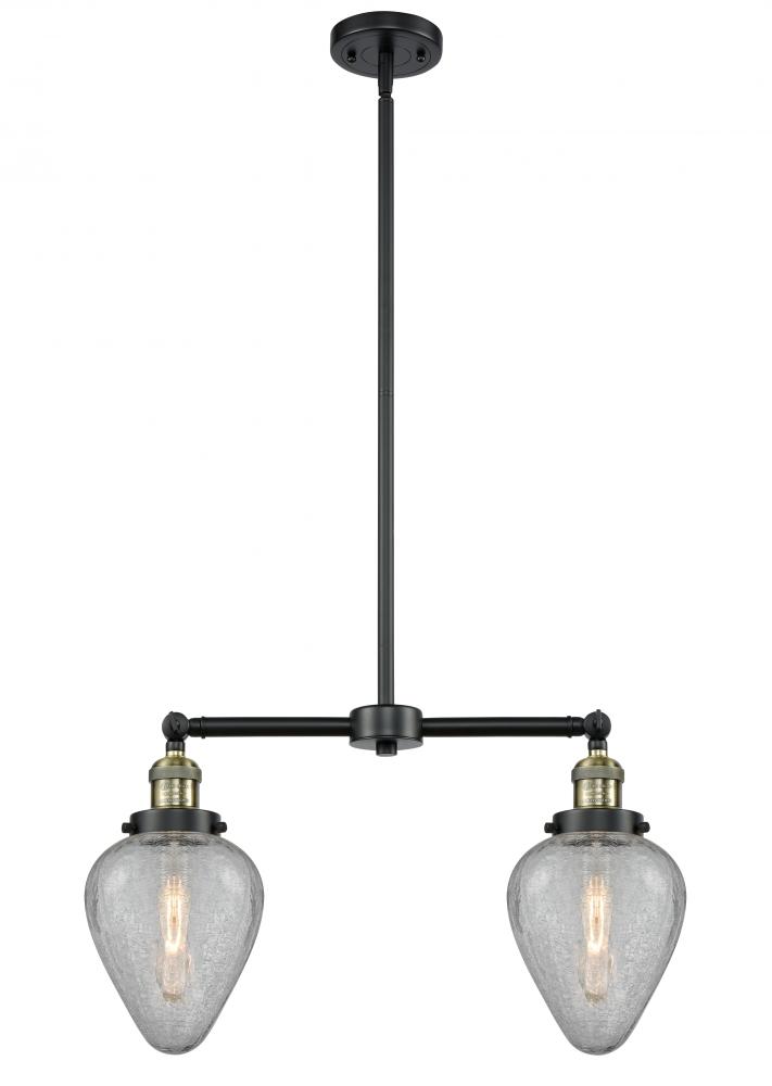 Geneseo - 2 Light - 21 inch - Black Antique Brass - Stem Hung - Adjustable Island Light