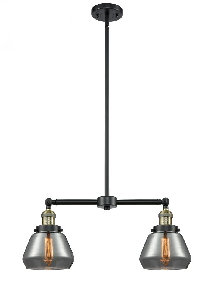 Fulton - 2 Light - 21 inch - Black Antique Brass - Stem Hung - Adjustable Island Light