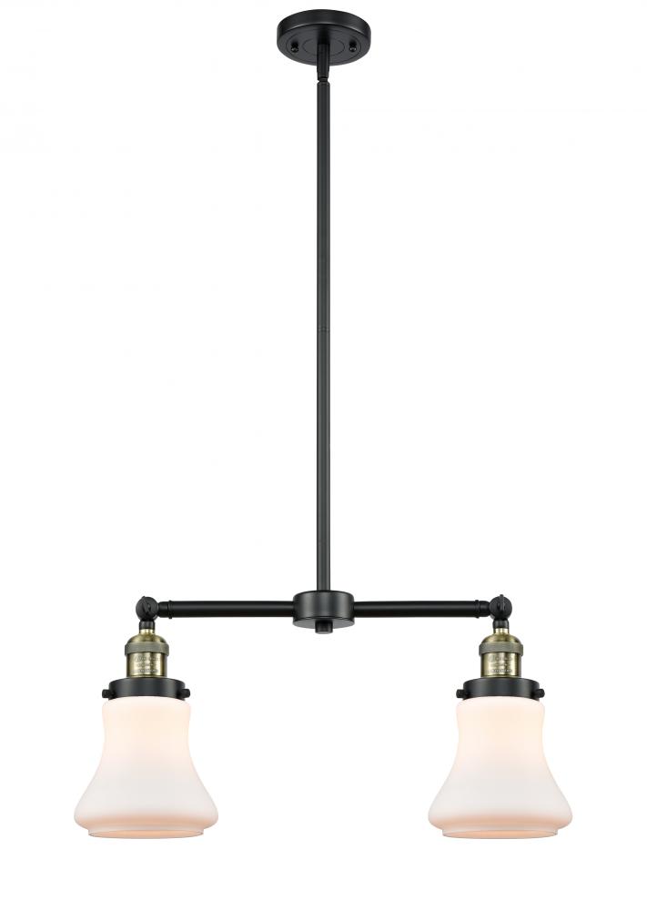 Bellmont - 2 Light - 21 inch - Black Antique Brass - Stem Hung - Adjustable Island Light