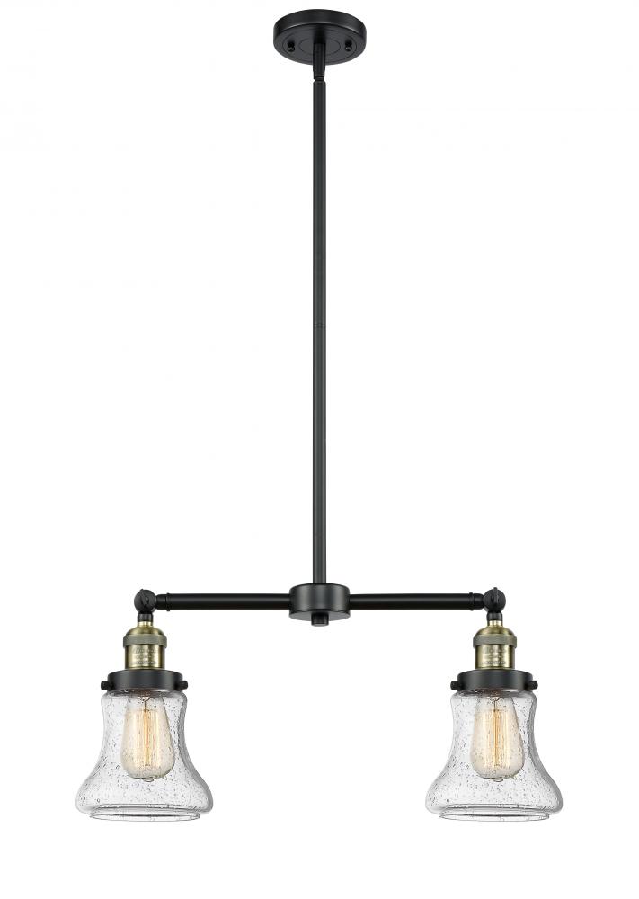 Bellmont - 2 Light - 21 inch - Black Antique Brass - Stem Hung - Adjustable Island Light