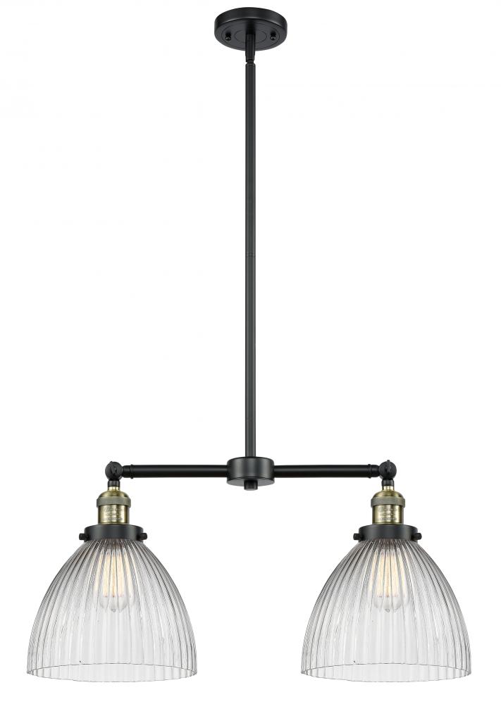 Seneca Falls - 2 Light - 21 inch - Black Antique Brass - Stem Hung - Adjustable Island Light
