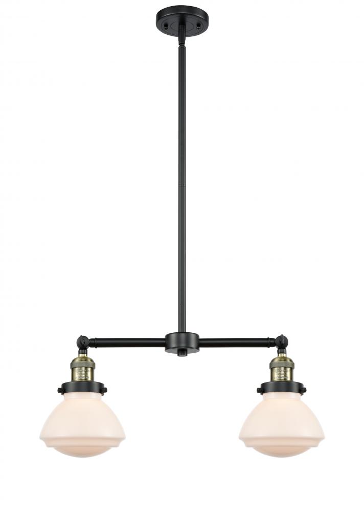 Olean - 2 Light - 22 inch - Black Antique Brass - Stem Hung - Adjustable Island Light
