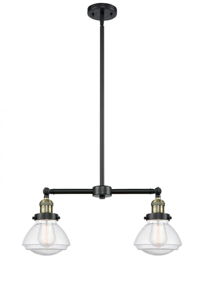 Olean - 2 Light - 22 inch - Black Antique Brass - Stem Hung - Adjustable Island Light