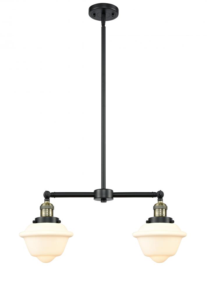 Oxford - 2 Light - 24 inch - Black Antique Brass - Stem Hung - Adjustable Island Light