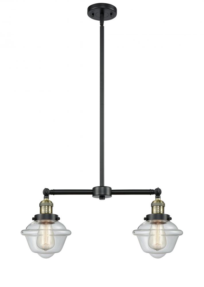 Oxford - 2 Light - 24 inch - Black Antique Brass - Stem Hung - Adjustable Island Light