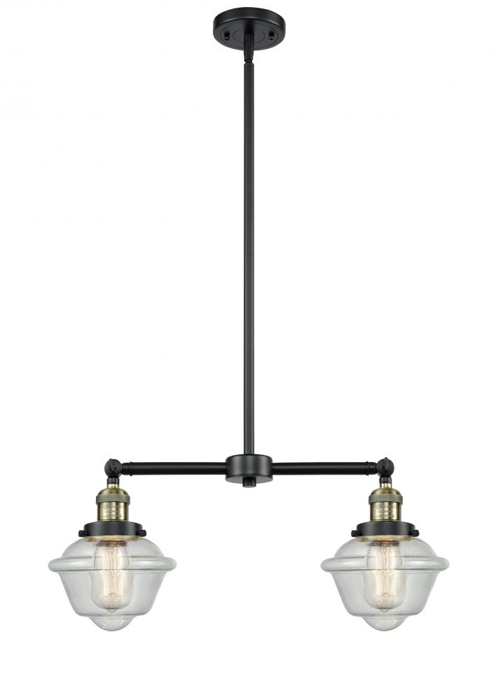 Oxford - 2 Light - 24 inch - Black Antique Brass - Stem Hung - Adjustable Island Light