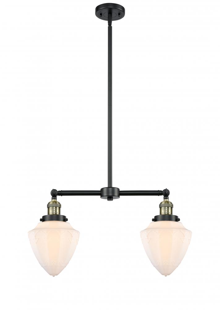 Bullet - 2 Light - 24 inch - Black Antique Brass - Stem Hung - Adjustable Island Light