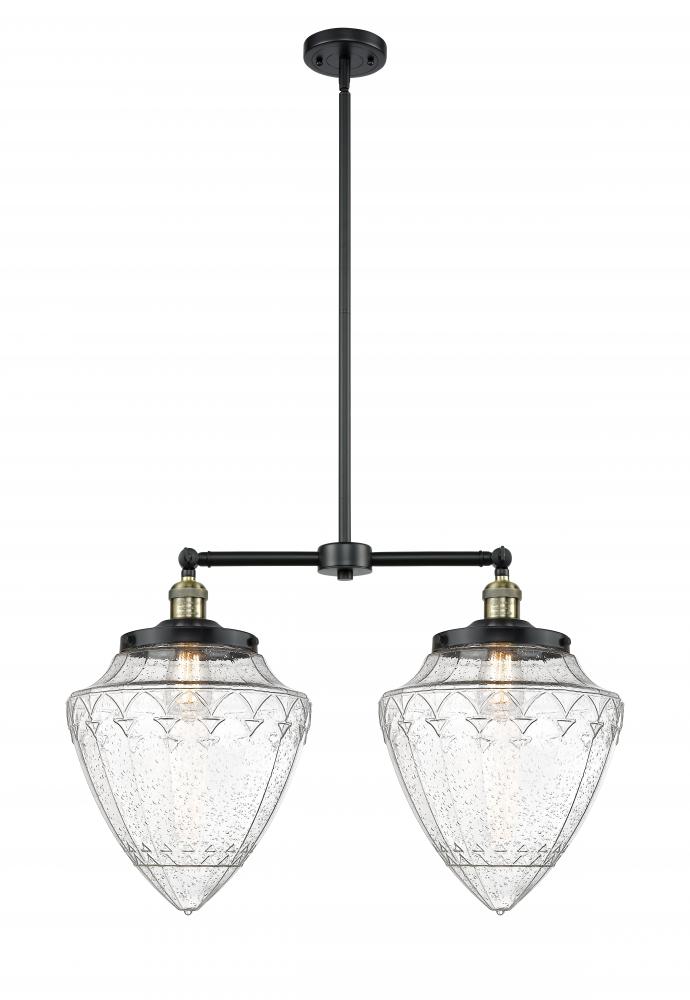 Bullet - 2 Light - 24 inch - Black Antique Brass - Stem Hung - Adjustable Island Light