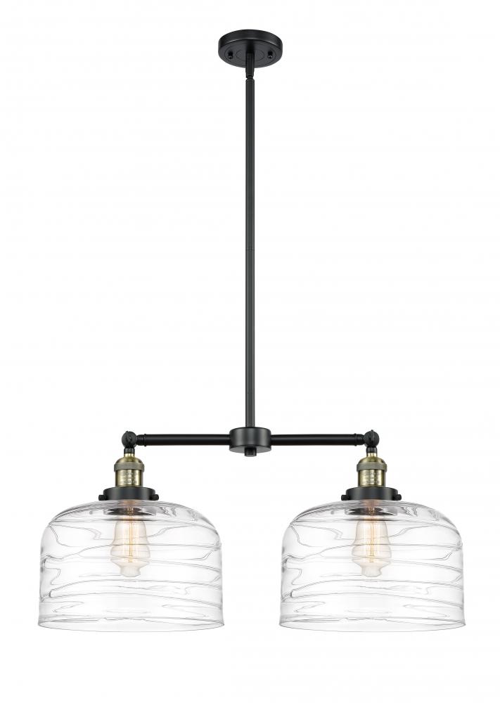 Bell - 2 Light - 21 inch - Black Antique Brass - Stem Hung - Adjustable Island Light