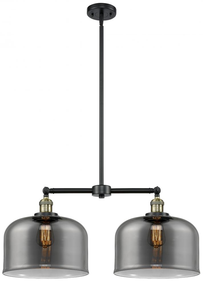Bell - 2 Light - 21 inch - Black Antique Brass - Stem Hung - Adjustable Island Light