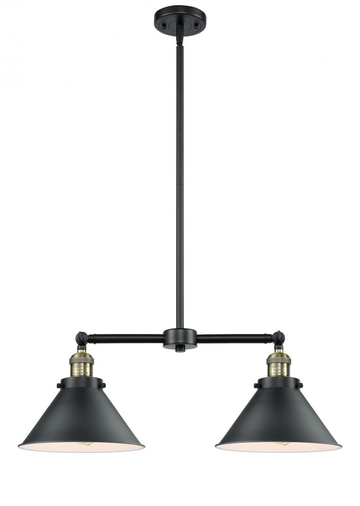 Briarcliff - 2 Light - 21 inch - Black Antique Brass - Stem Hung - Adjustable Island Light