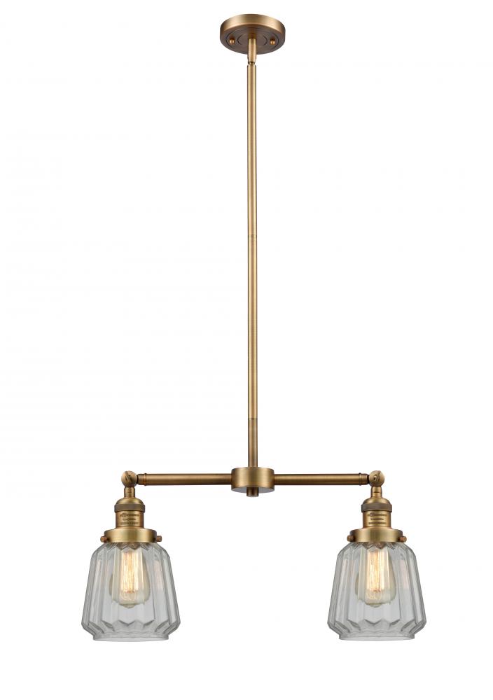 Chatham - 2 Light - 21 inch - Brushed Brass - Stem Hung - Adjustable Island Light