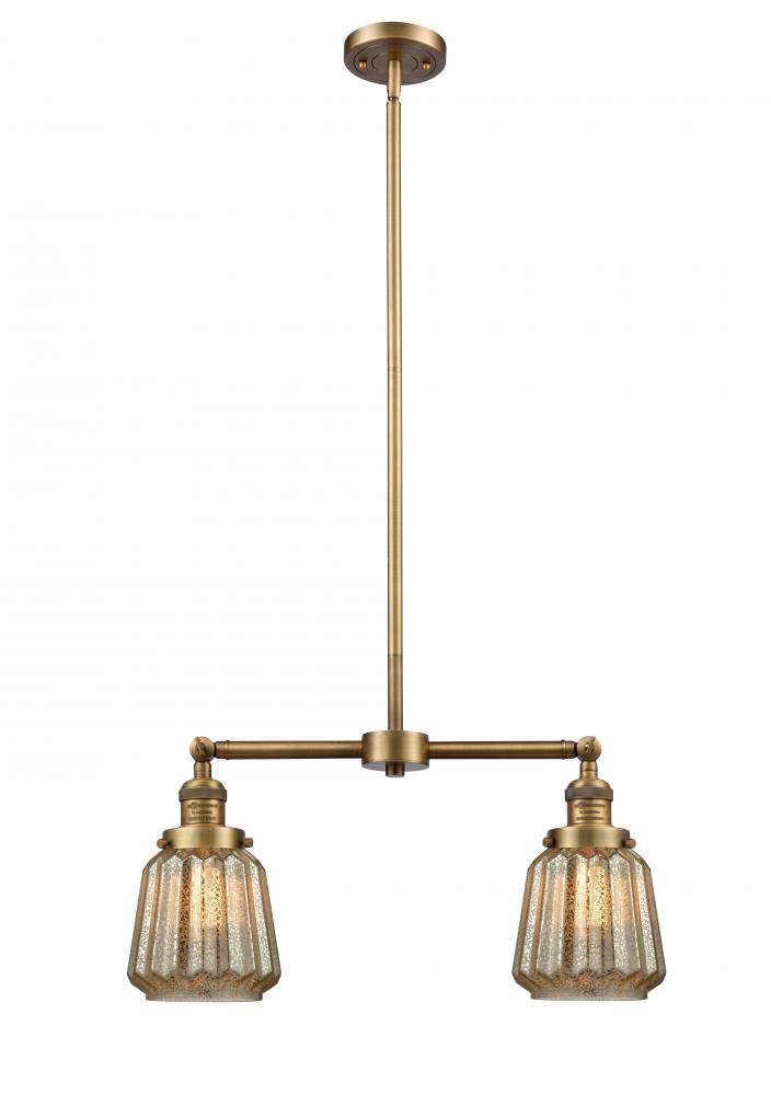 Chatham - 2 Light - 21 inch - Brushed Brass - Stem Hung - Adjustable Island Light