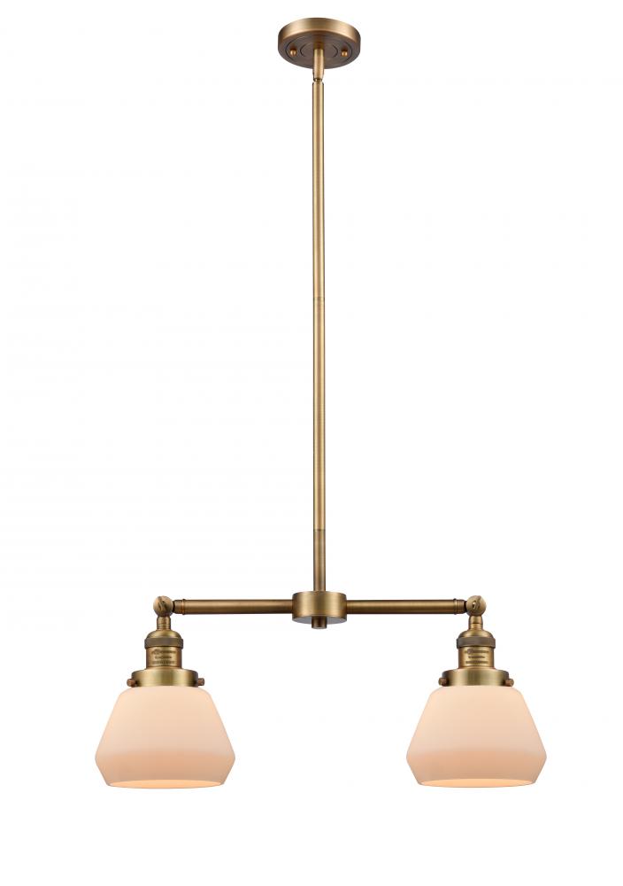 Fulton - 2 Light - 21 inch - Brushed Brass - Stem Hung - Adjustable Island Light