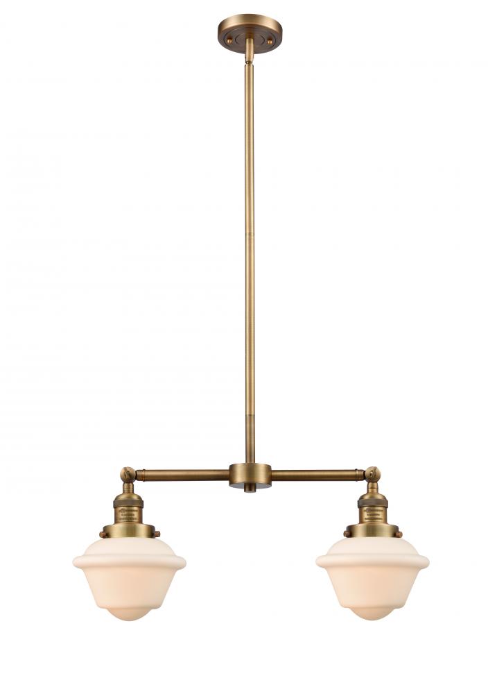 Oxford - 2 Light - 24 inch - Brushed Brass - Stem Hung - Adjustable Island Light
