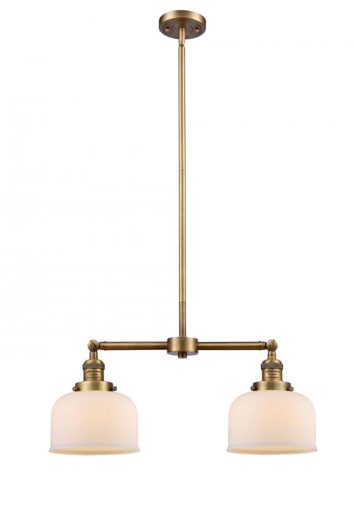 Bell - 2 Light - 21 inch - Brushed Brass - Stem Hung - Adjustable Island Light