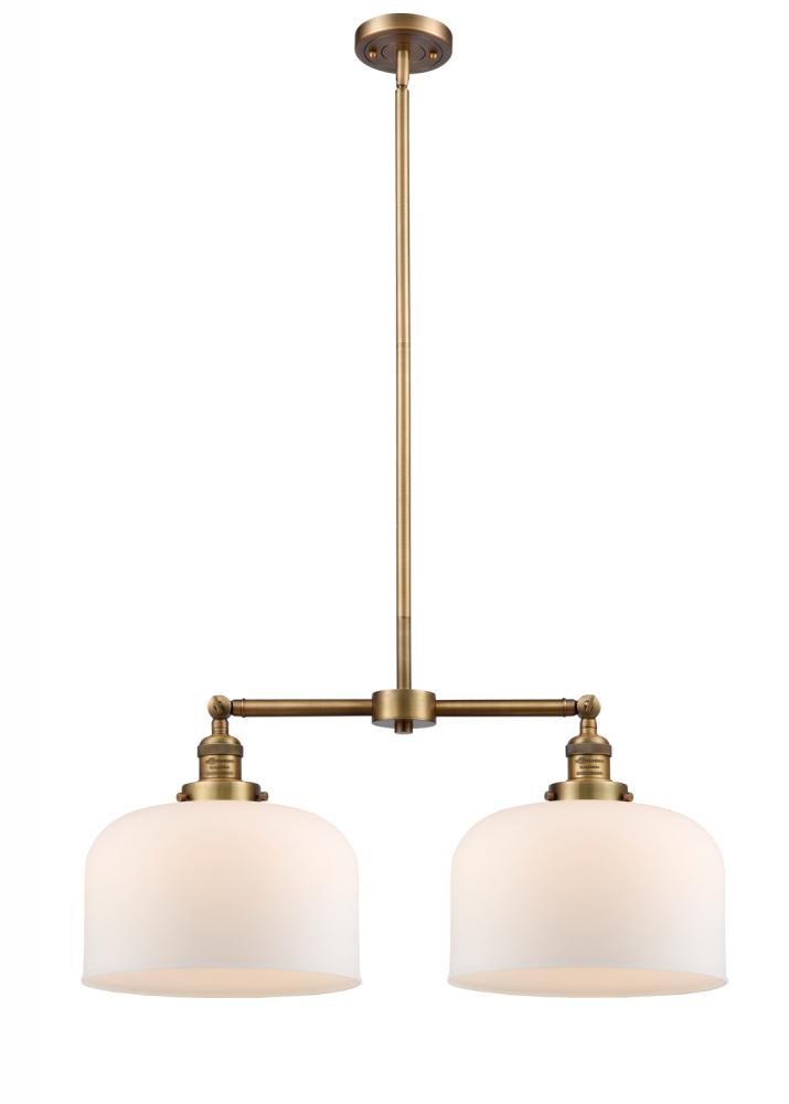 Bell - 2 Light - 21 inch - Brushed Brass - Stem Hung - Adjustable Island Light