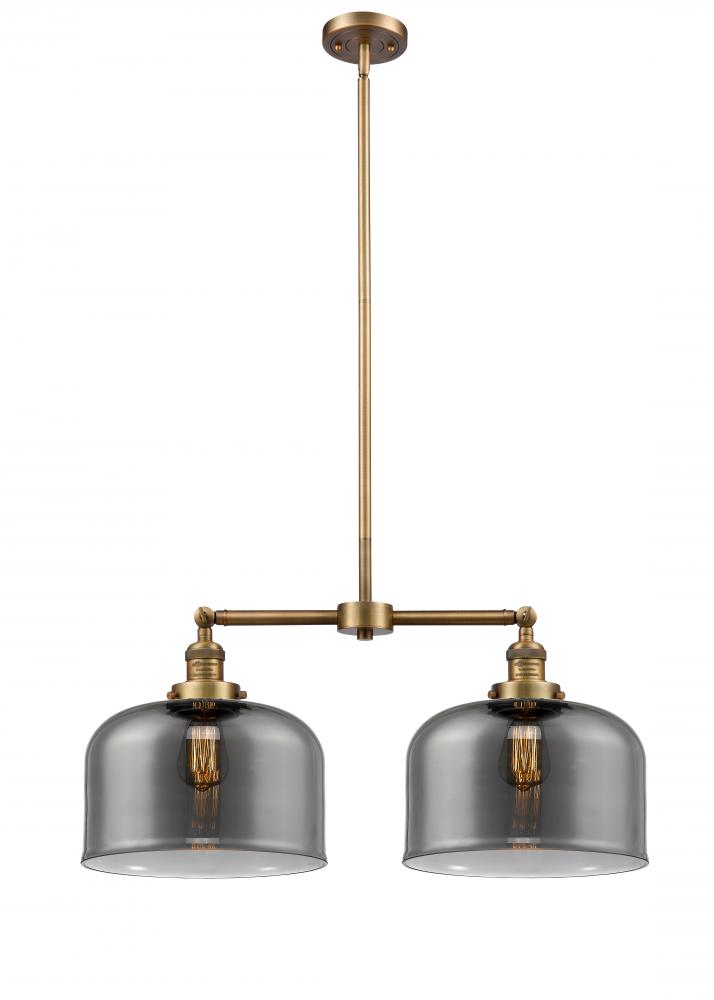 Bell - 2 Light - 21 inch - Brushed Brass - Stem Hung - Adjustable Island Light