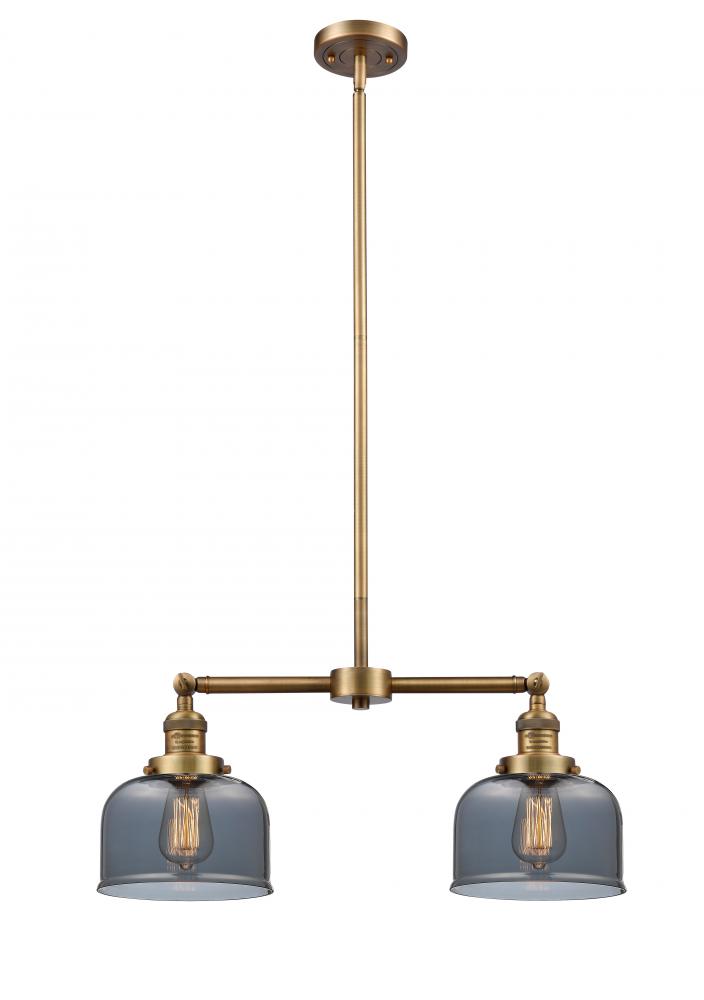 Bell - 2 Light - 21 inch - Brushed Brass - Stem Hung - Adjustable Island Light