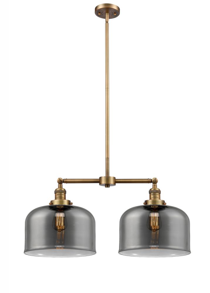 Bell - 2 Light - 21 inch - Brushed Brass - Stem Hung - Adjustable Island Light