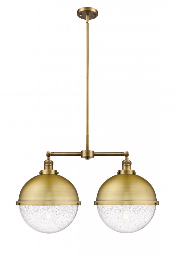 Hampden - 2 Light - 18 inch - Brushed Brass - Stem Hung - Adjustable Island Light