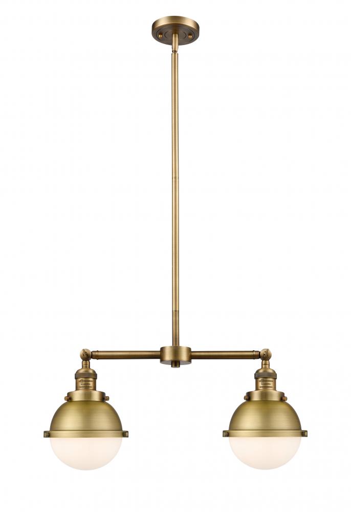 Hampden - 2 Light - 18 inch - Brushed Brass - Stem Hung - Adjustable Island Light