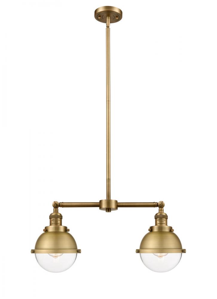 Hampden - 2 Light - 18 inch - Brushed Brass - Stem Hung - Adjustable Island Light
