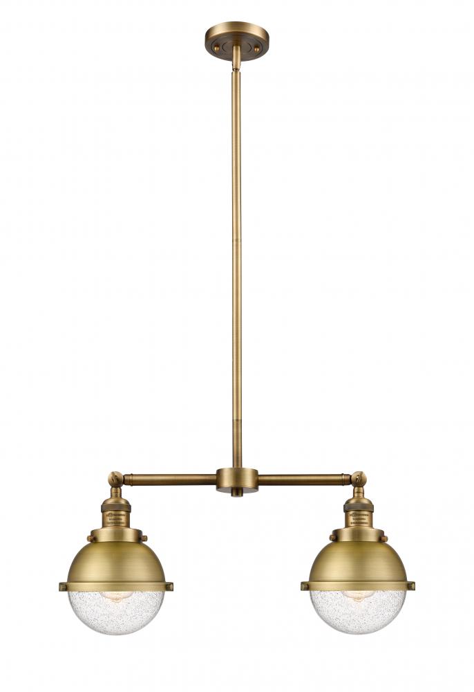 Hampden - 2 Light - 18 inch - Brushed Brass - Stem Hung - Adjustable Island Light