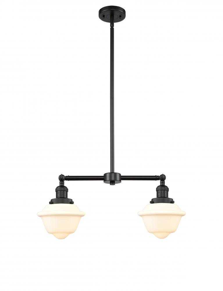 Oxford - 2 Light - 24 inch - Matte Black - Stem Hung - Adjustable Island Light
