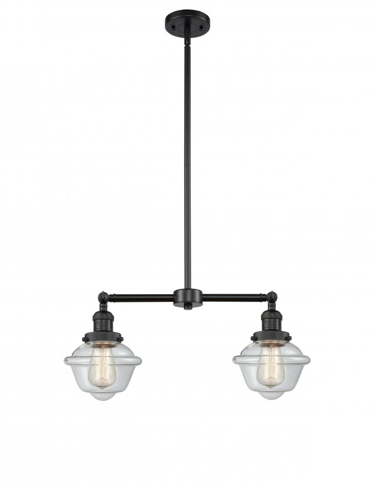 Oxford - 2 Light - 24 inch - Matte Black - Stem Hung - Adjustable Island Light