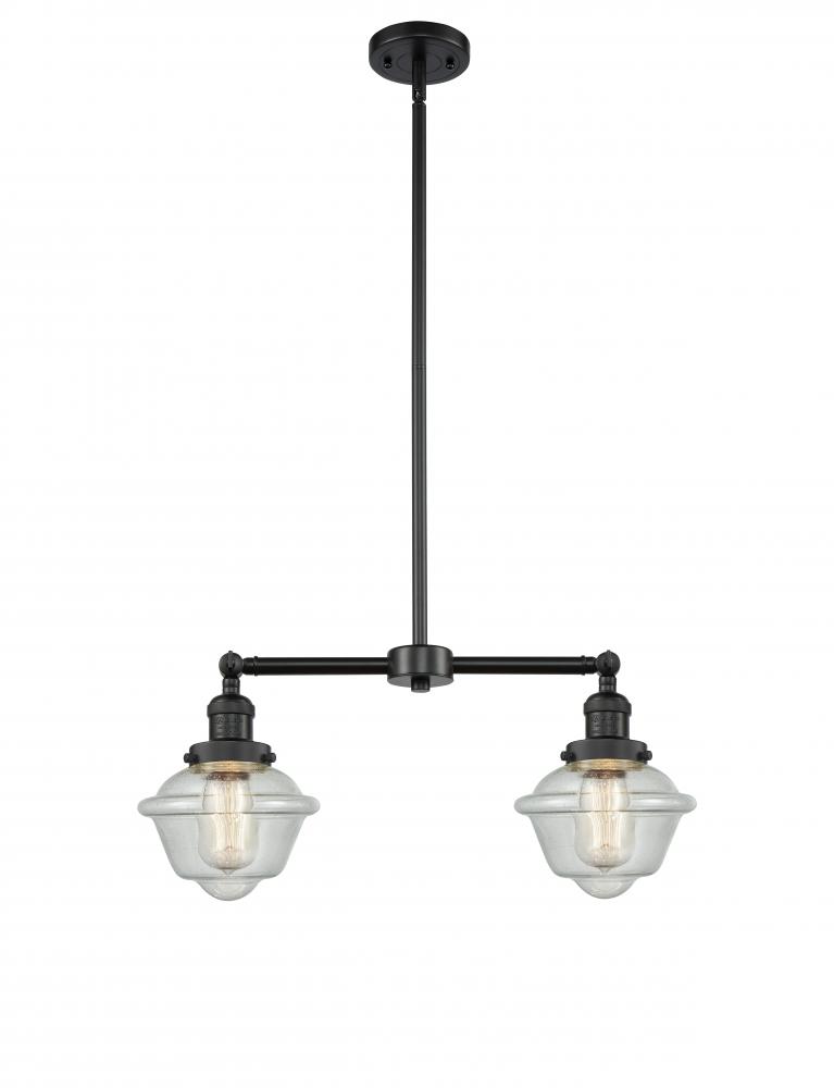 Oxford - 2 Light - 24 inch - Matte Black - Stem Hung - Adjustable Island Light