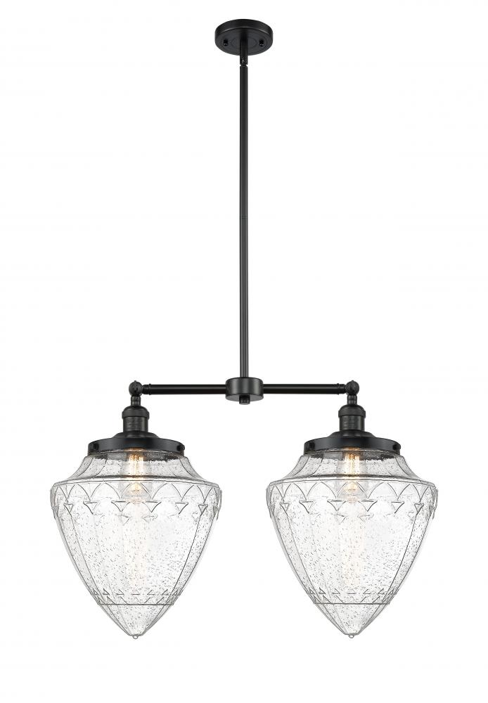 Bullet - 2 Light - 24 inch - Matte Black - Stem Hung - Adjustable Island Light