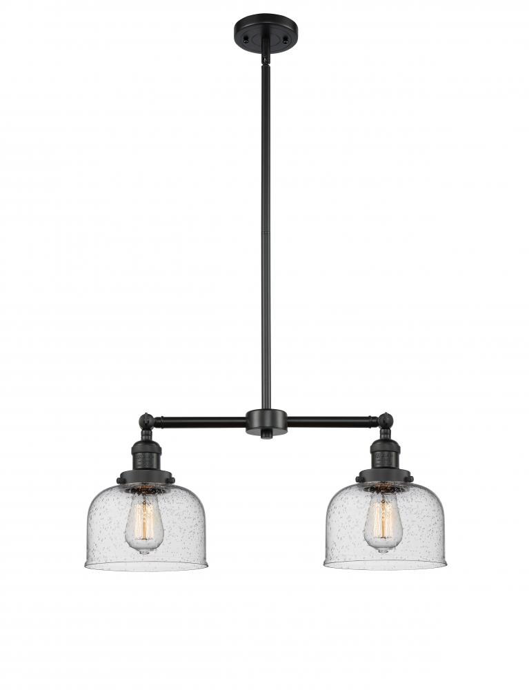 Bell - 2 Light - 21 inch - Matte Black - Stem Hung - Adjustable Island Light