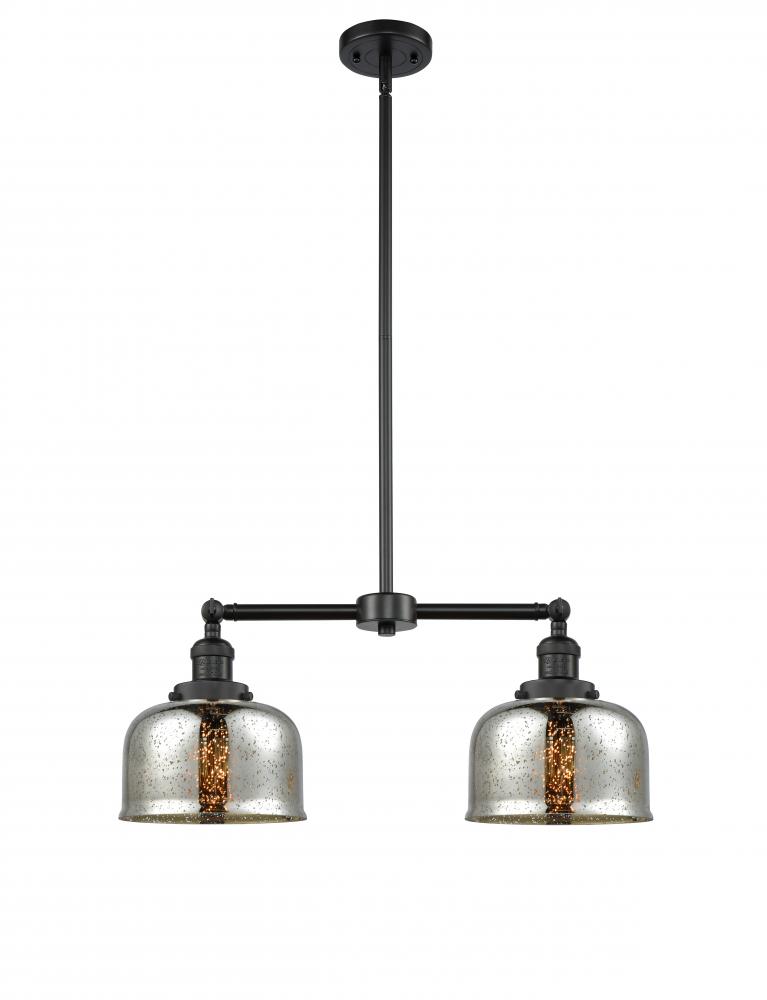 Bell - 2 Light - 24 inch - Matte Black - Stem Hung - Adjustable Island Light