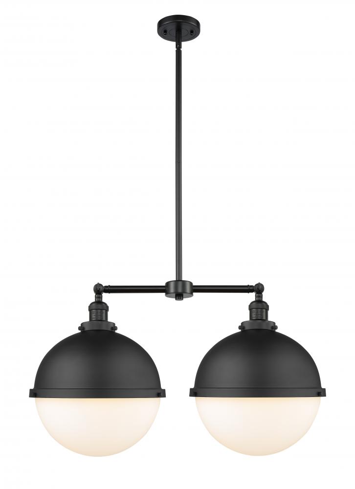 Hampden - 2 Light - 18 inch - Matte Black - Stem Hung - Adjustable Island Light