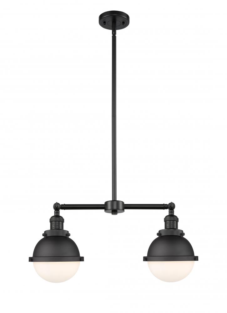 Hampden - 2 Light - 18 inch - Matte Black - Stem Hung - Adjustable Island Light